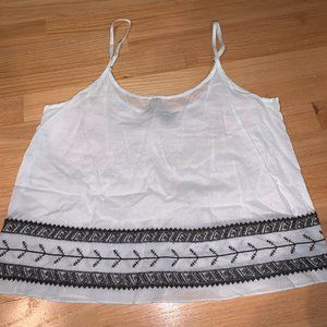 Rubbish White Sheer Tank Top- M